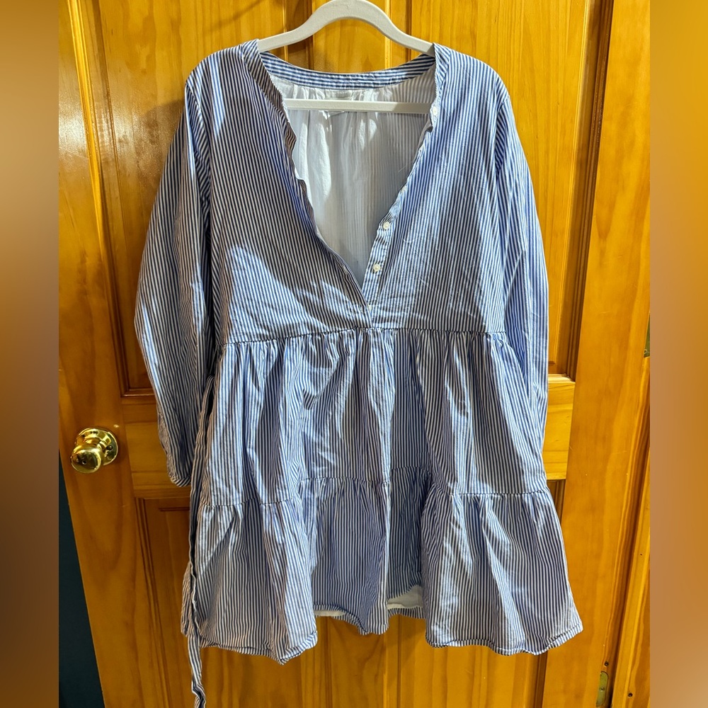 J Crew Baby Doll Striped Dress